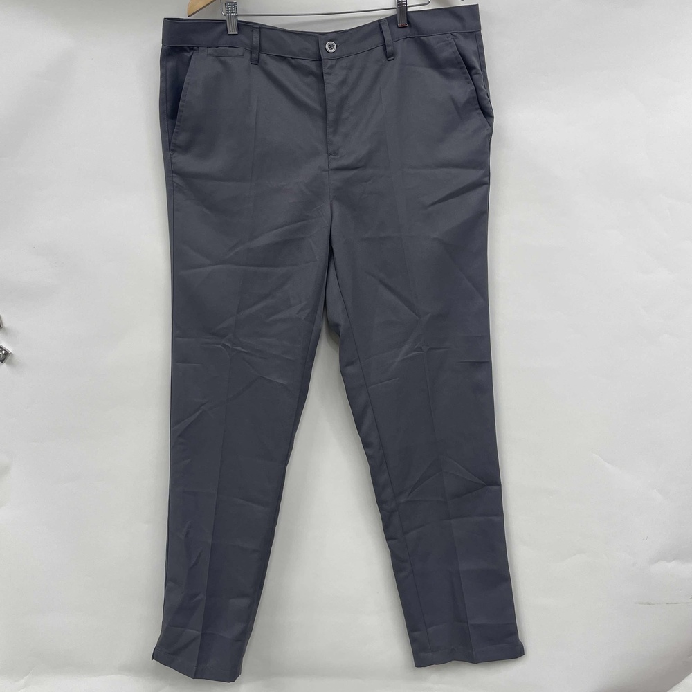 NWT Slazenger A91683 Gray Flat Front Golf Pants Dress Style Mens 40W 33L‎